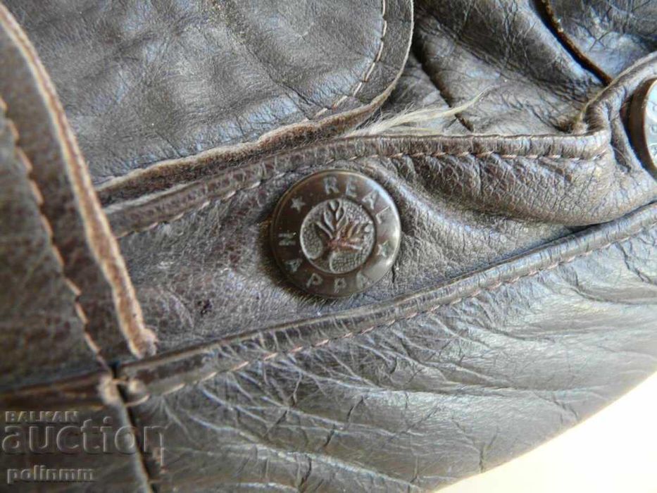 Старо мотористко кожено боне - Real Nappa