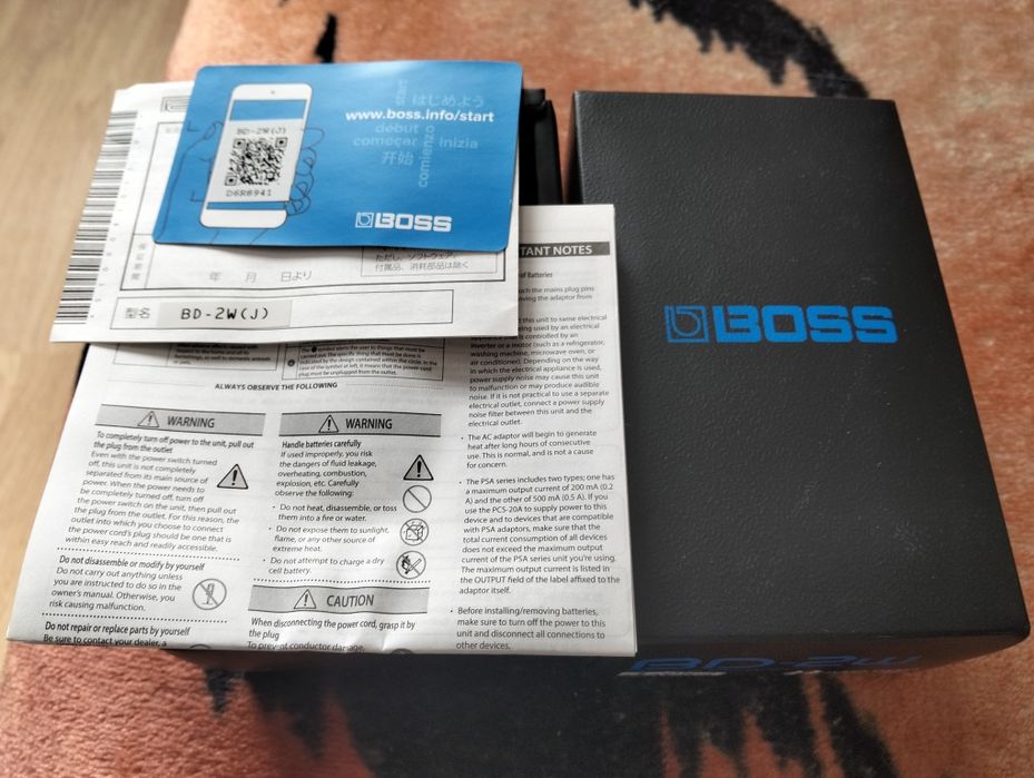 Педаль эффектов гитарная Boss blues driver 2 waza craft с блоком пит.