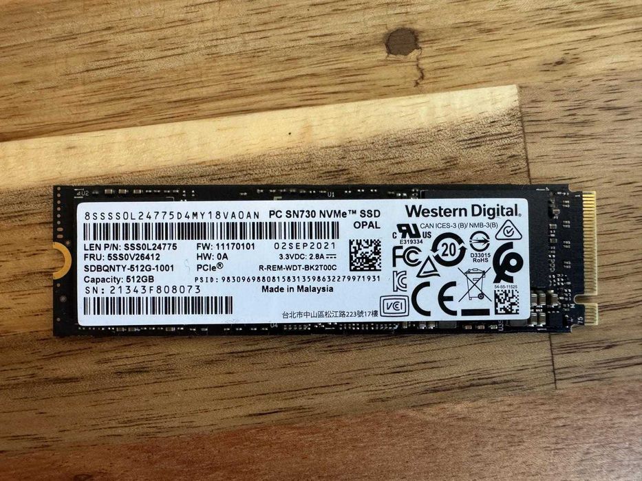 SSD NVMe M.2 512GB Western Digital PC SN730 Gen3 x4 98% Health