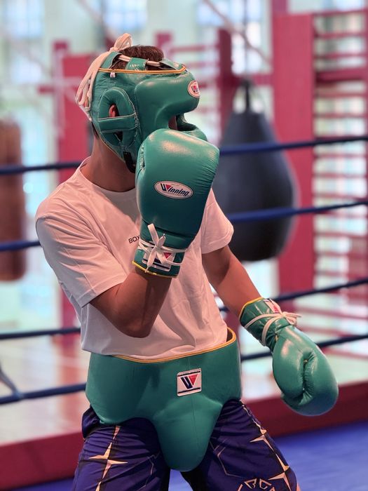 Шлем, перчатка, бандаж