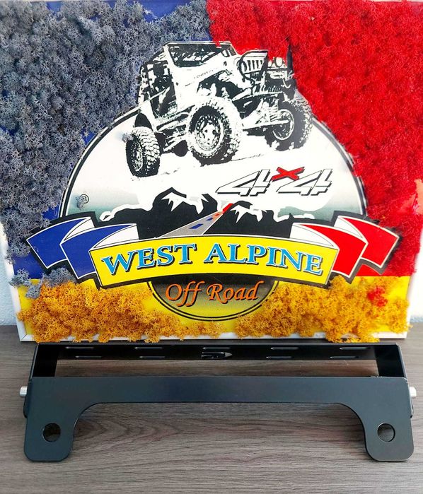 Suport numar inmatriculare RABATABIL - fanta de aluminiu troliu 2mm