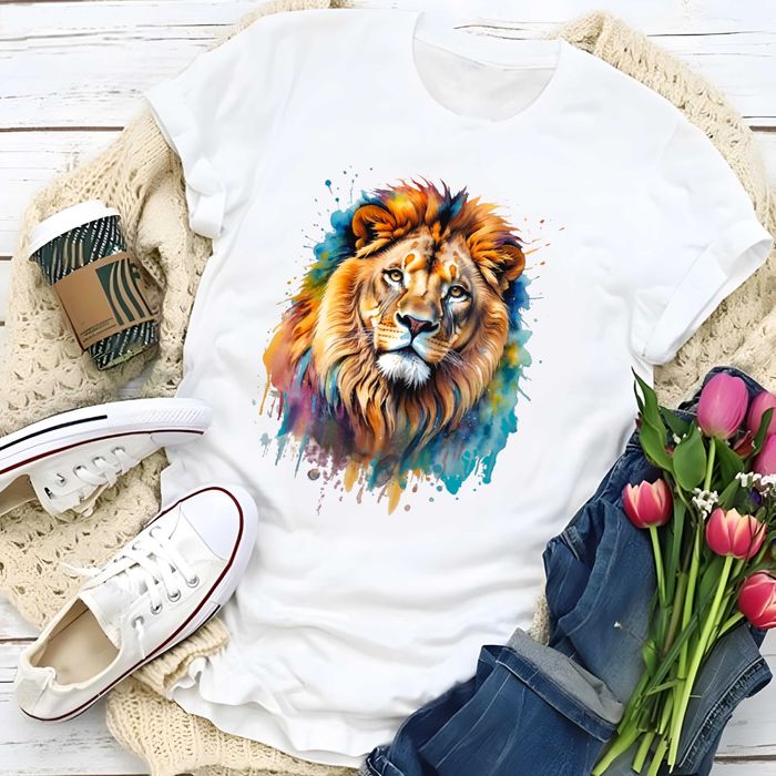 Тениска - акварелен лъв