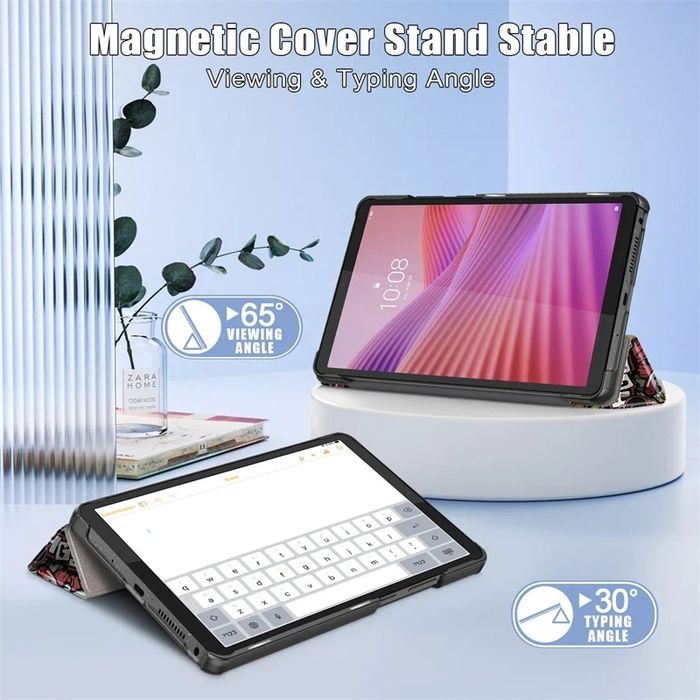 Lenovo Tab One 8.7" 2025 / Кожен калъф смарт кейс за таблет