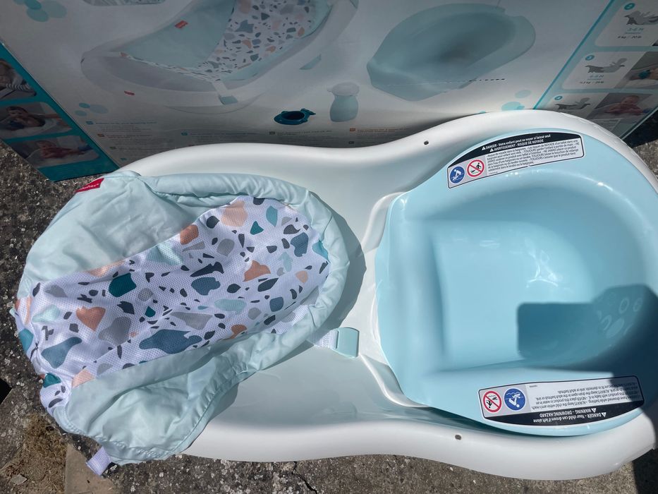 Бебешка вана за къпане Fisher Price с изход за оттичане - 4 в 1