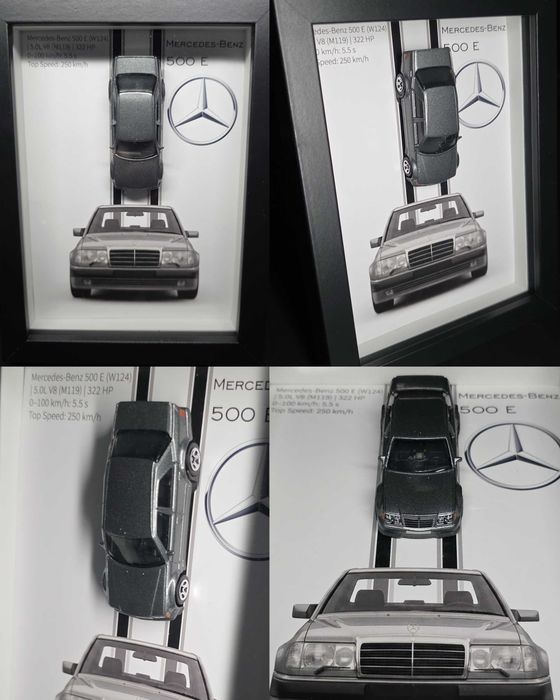 Tablou decorativ Mercedes-Benz 500 E – 20 × 15 cm