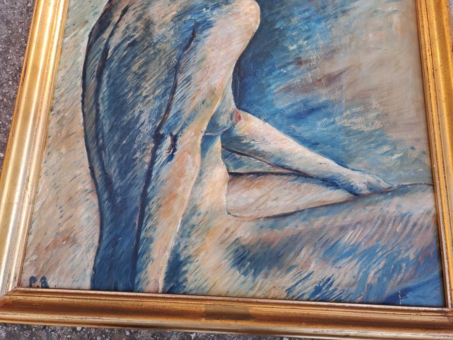 tablou pictura pe pfl 60/71,5 cm semnat provenienta Franta