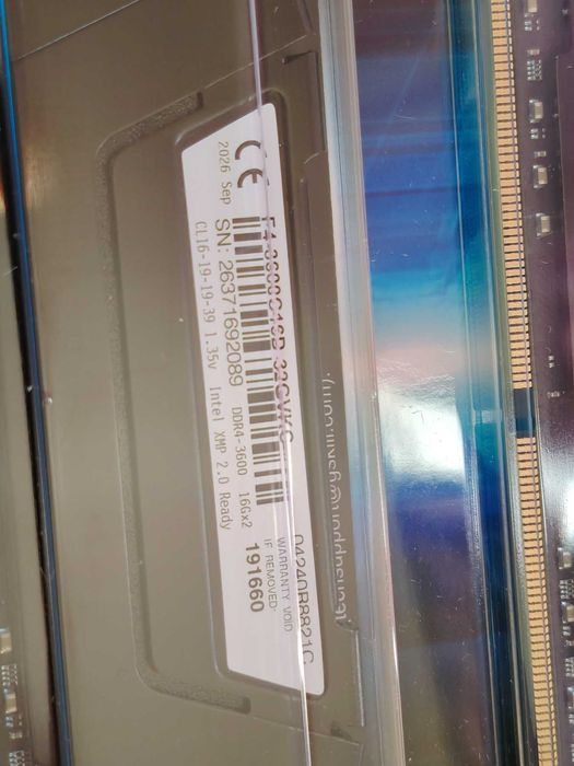 НОВА ! Рам Памет G.SKILL Ripjaws V Black 32GB (2x16GB) 3600Mhz DDR4