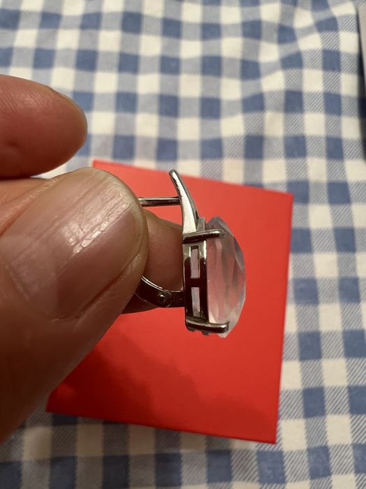 Серьги Lucente из серебра с розовым кварцем