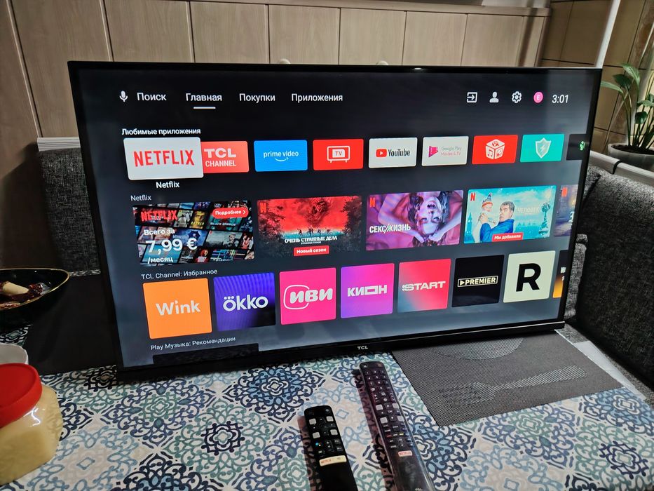 Телевизор TCL андроид. Размер 32