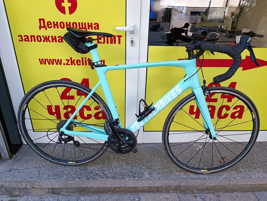 Шосеен велосипед - карбон, Shimano 105, Mavic + GPS