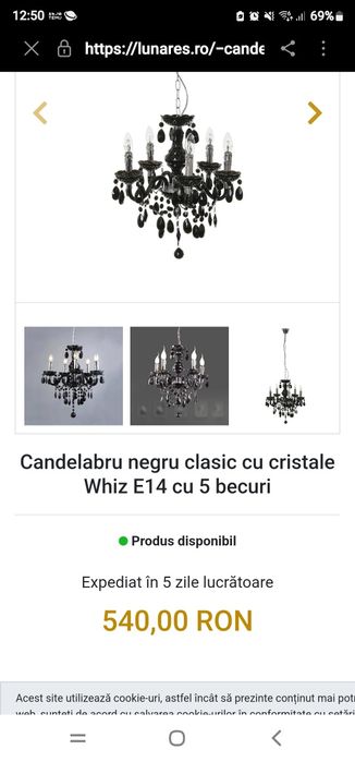 Candelabru din sticla