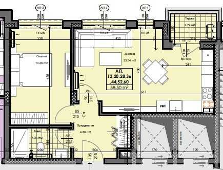 Продава се Двустаен апартамент в Пловдив, Гагарин - 70 кв.м за 982 €/кв.м - Снимка #1