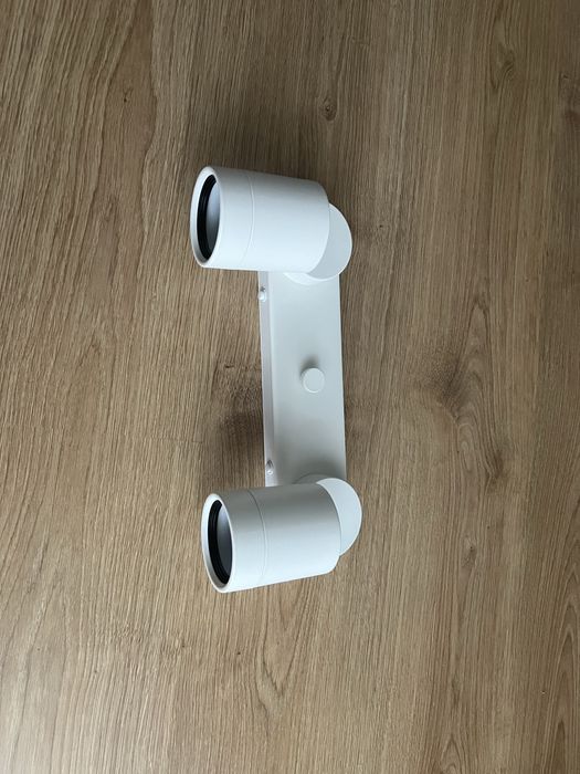 Aplica dubla IKEA,  model NYMANE, alb, spoturi reglabile