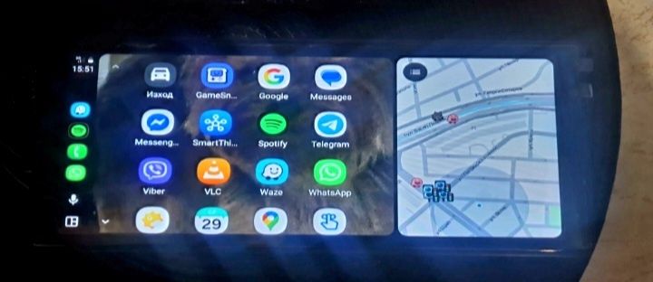 Безжичен мултимедиен дисплей Android Auto Carplay+камера за заден ход
