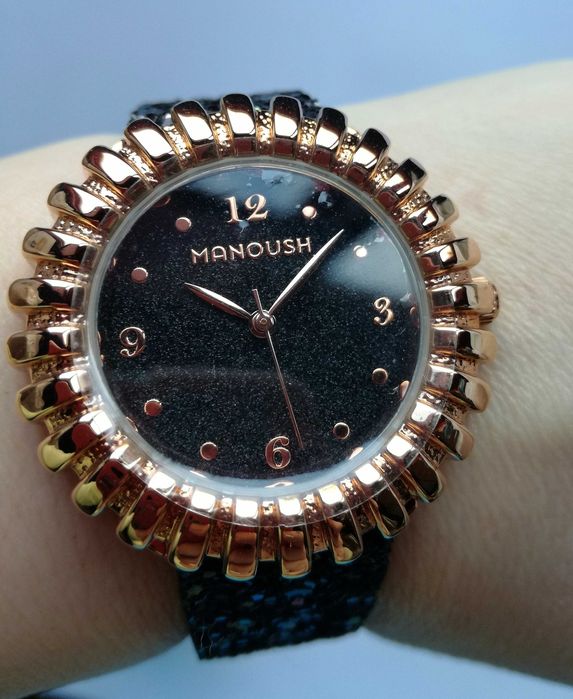 Ръчен часовник гривна Moschino и Manoush черен брокат, A-Cold-Wall