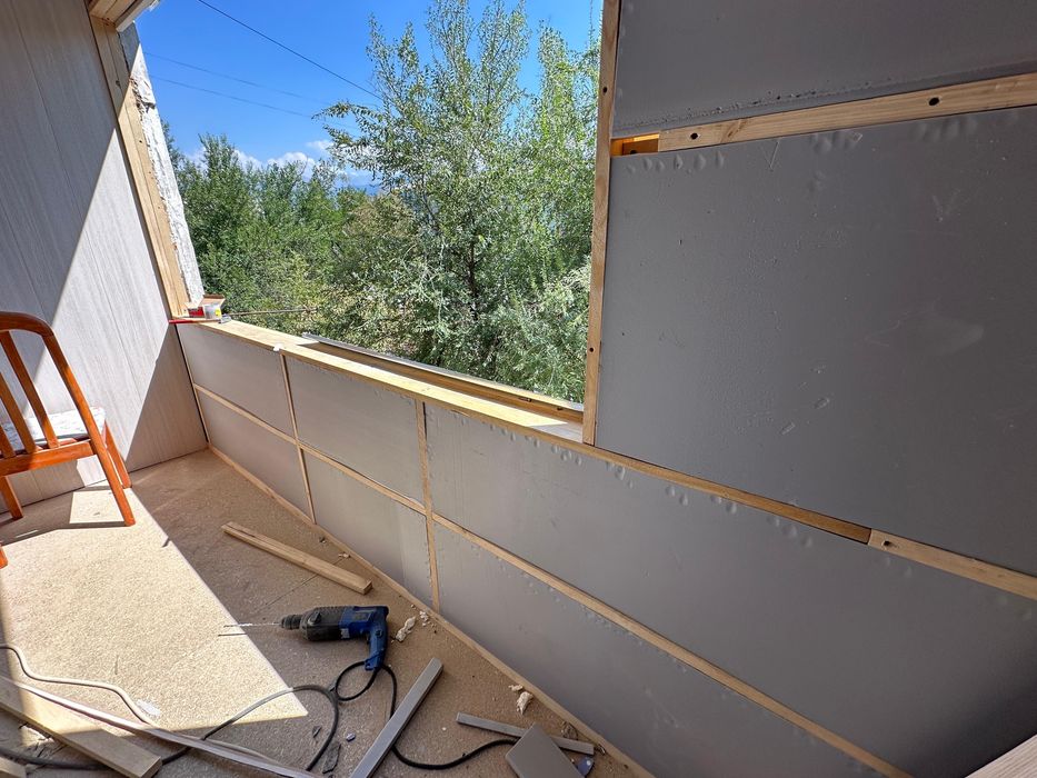 утепление и ремонт балкона