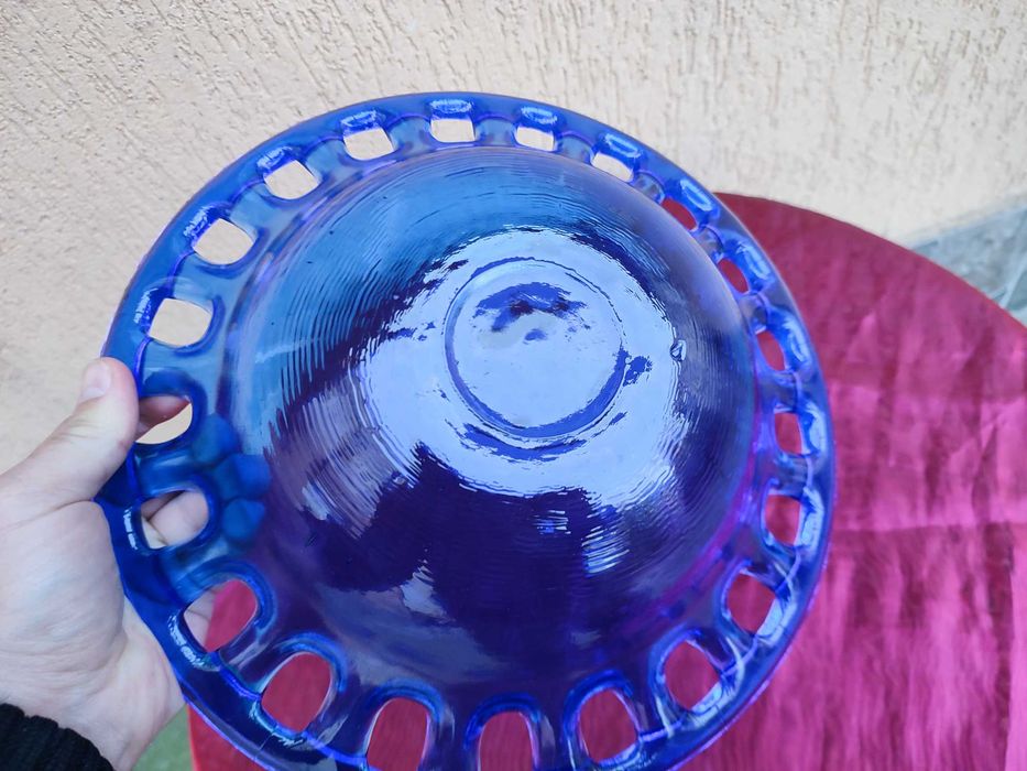 Fructieră sticlă masivă