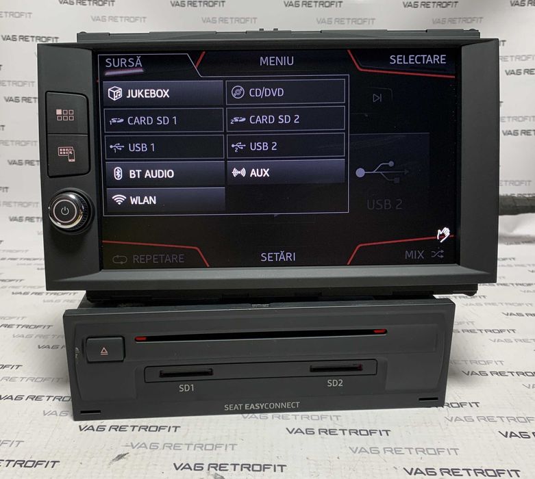 Navigatie Seat Leon 5F Originala MIB 2 Harman Carplay AppConnect Waze