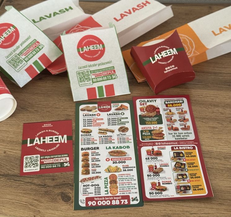 Fast food qogʻoz | Lavash qogʻoz | Brendli Stakan | Fri idish | Burger