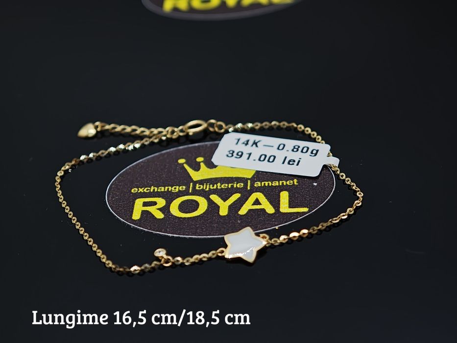 Bijuteria Royal: Brățară aur 14k/0.80 gr