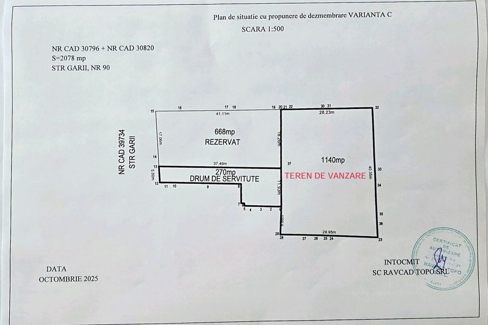 Teren de Vânzare în Rate 6-12 luni