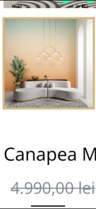 Vand : canapea 4 locuri dimensiune: 315x85x90