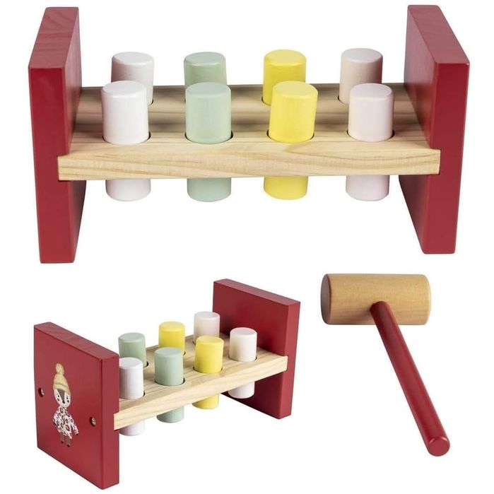 Jucarie bancă din lemn cu ciocanel - SIGILAT