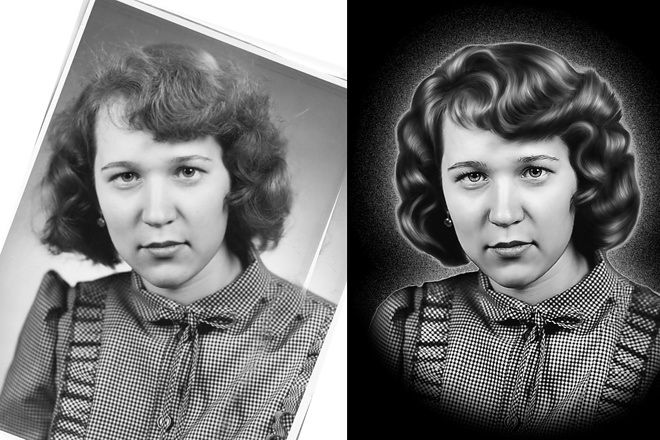 Ретушь фотографий на памятник. Реставрация старых и поврежденных фотографий. htt