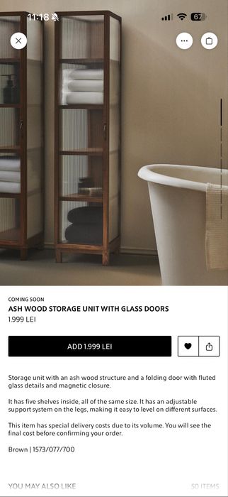 Zara Home Dulap vitrina depozitare