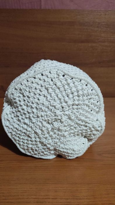 Чанта плетена на една кука памучни конци