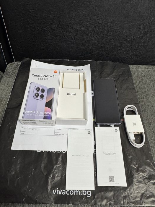 256GB Xiaomi Redmi Note 14 Pro 5G Vivacom Гаранция 2027* г.