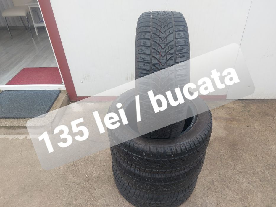 135 lei bucata! Set anvelope M+S/IARNA 205 55 16 Dunlop! 7 mm