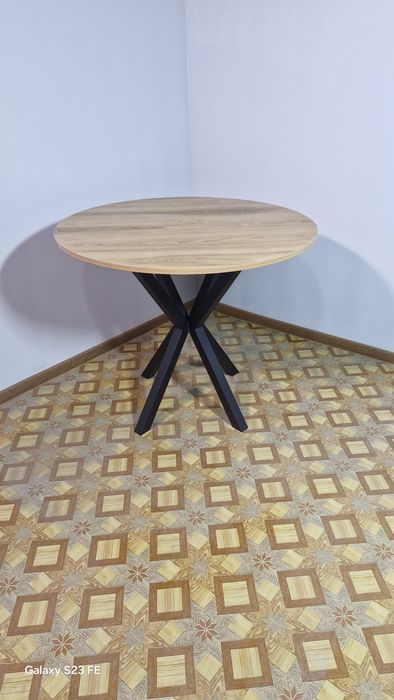 Стол круглый лофт. Кухонний стол, подкаст, офис. Oshxona stoli, dumalo