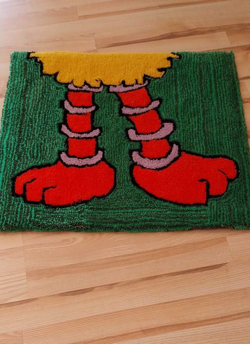 Ръчно тъкано килимче от 100% вълна