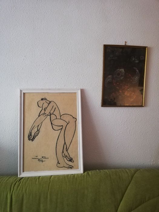 Tablou Nica Petre Nud carbune