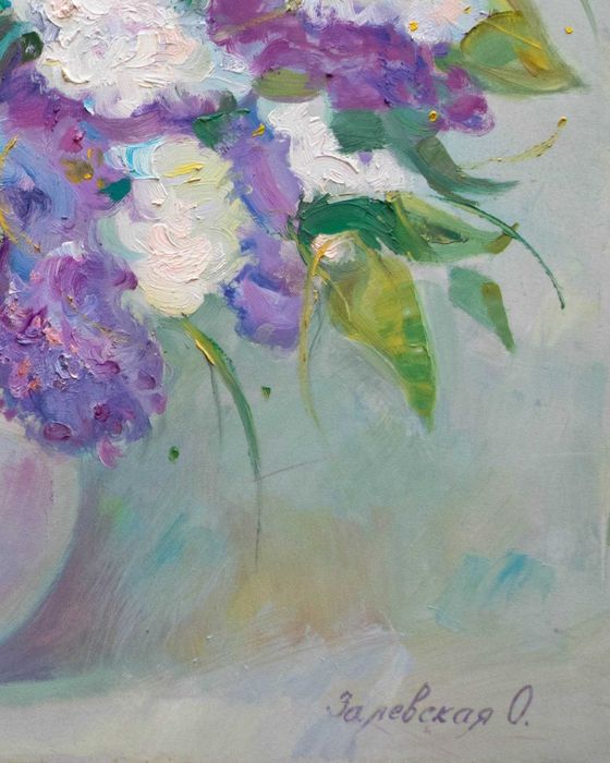 Картина "Сирень". Холст,масло 80х90 см.