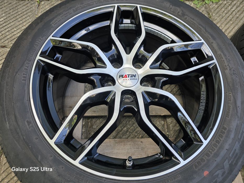 Лети джанти 18ки 5х114.3 Anzio + летни гуми 225/55/18 Bridgestone