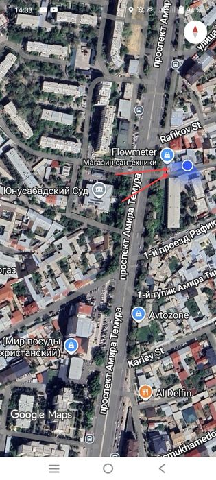 (Срочно) (сена за сотка) 1 линия Юнусабад Проспект Амир Темур шох куча