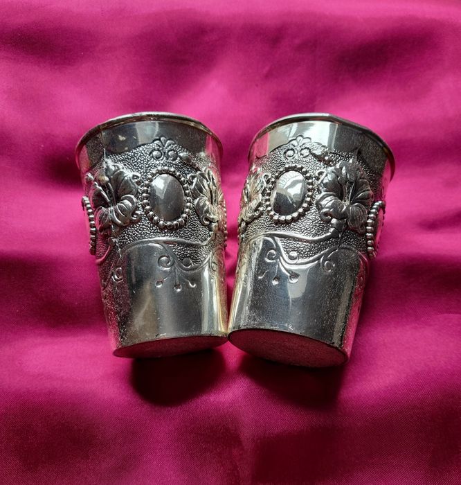 Pahare argintate Silver deco vintage
