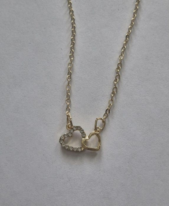Дамско колие 'преплетени сърца' / 18 к проба + ПОДАРЪК гривна!