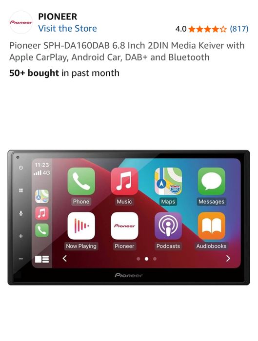 Navigatie auto pioneer SPH-DA160, apple car play, android. Sigilat