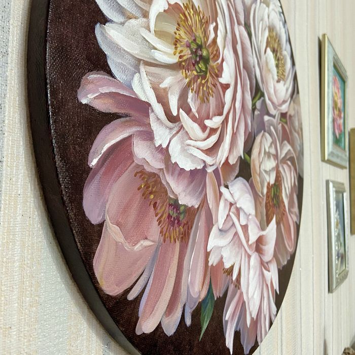 Картина маслом «Пионы»