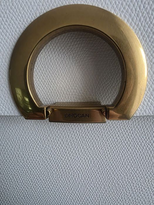 Geantă piele naturală Onocan albă - nouă