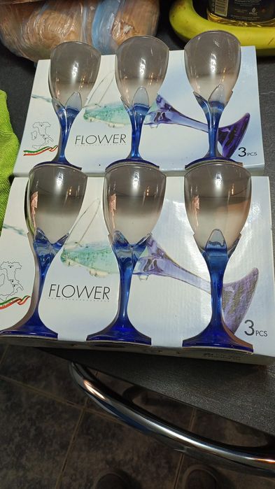 Pahare Cristal Flower