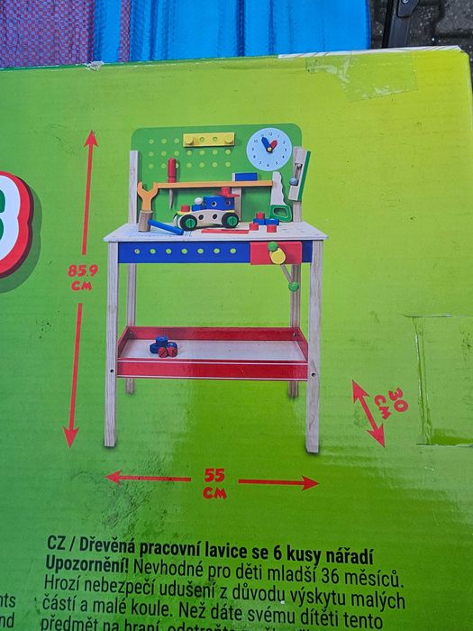 Banc de lucru lemn nou in cutie