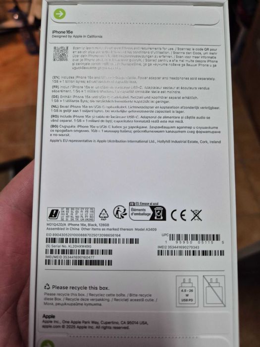 Apple 16e 128gb Запечатан