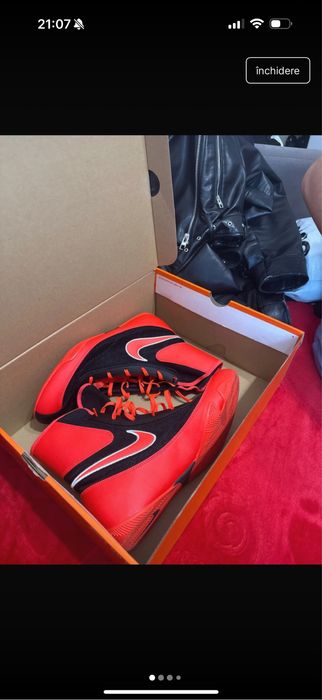 ghete de box rosii cu negru marimea 44,5