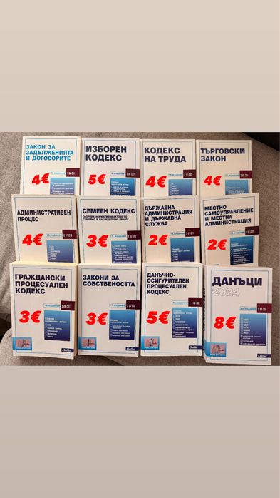 Закони стари издания ( от 2-8 евро )