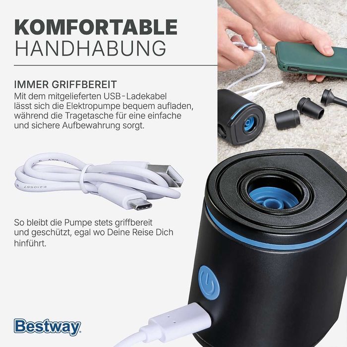 Помпа за надуване на басейн дюшек пояс Bestway Електрическа Ръчна 2 вида