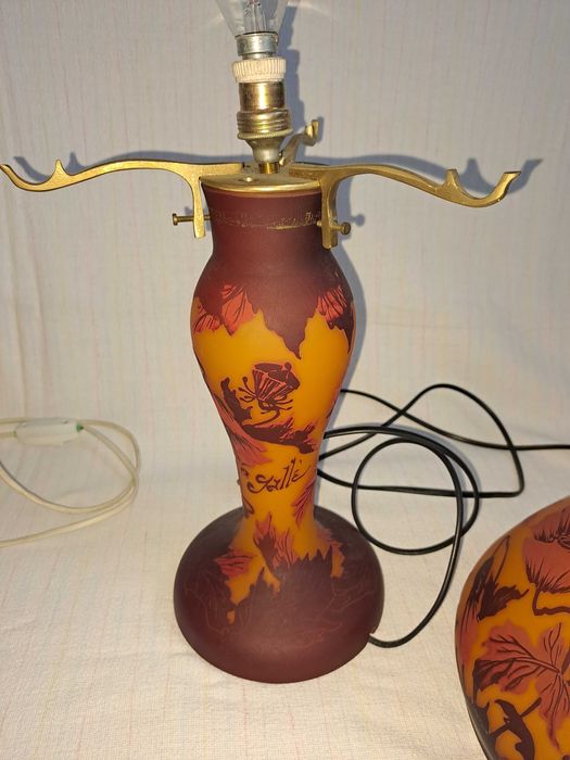 veioza Galle inaltime 46 - 52 cm rara de colectie